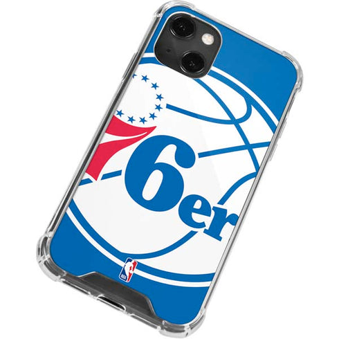 NBA Philadelphia 76ers Large Logo iPhone 15 Plus Clear Case