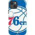 NBA Philadelphia 76ers Large Logo iPhone 15 Impact Case