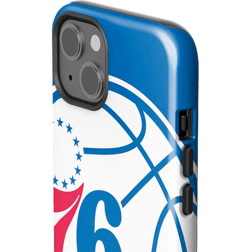 NBA Philadelphia 76ers Large Logo iPhone 15 Impact Case
