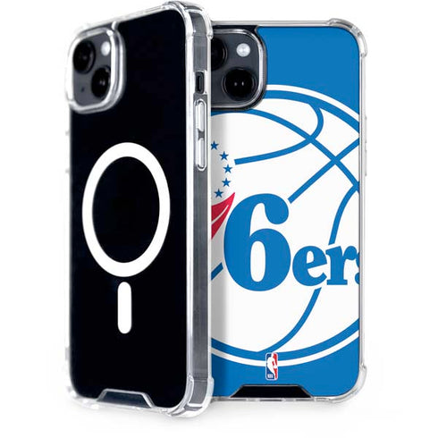 NBA Philadelphia 76ers Large Logo iPhone 15 Plus MagSafe Case