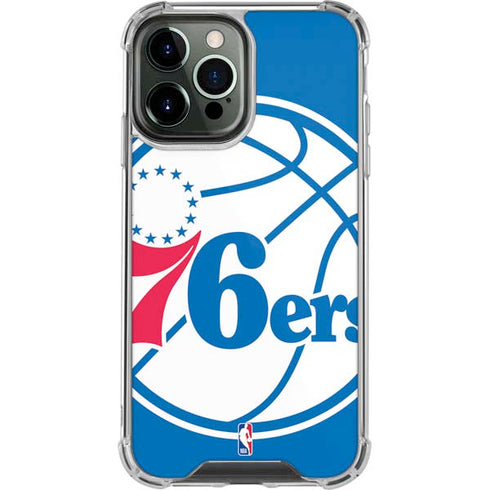 NBA Philadelphia 76ers Large Logo iPhone 14 Pro Max Clear Case