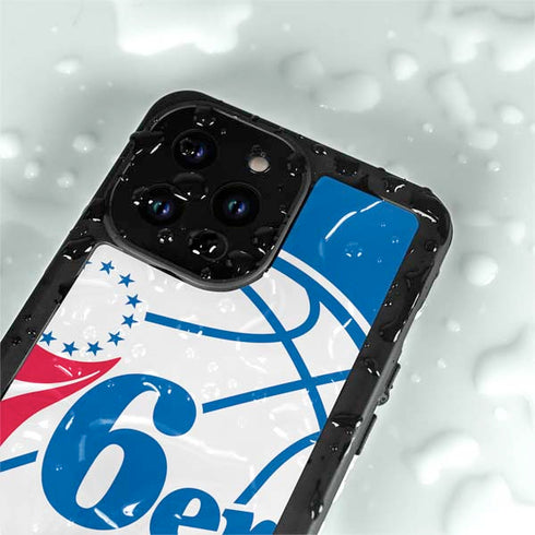 NBA Philadelphia 76ers Large Logo iPhone 14 Pro Max Waterproof Case