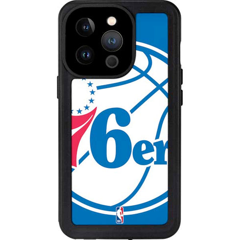 NBA Philadelphia 76ers Large Logo iPhone 14 Pro Waterproof Case