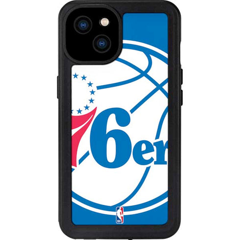 NBA Philadelphia 76ers Large Logo iPhone 15 Plus Waterproof Case