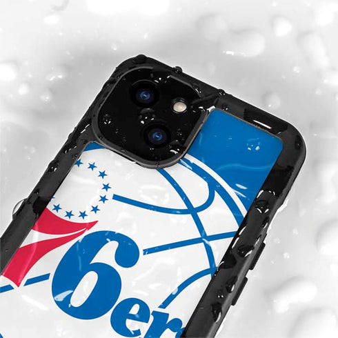 NBA Philadelphia 76ers Large Logo iPhone 15 Plus Waterproof Case