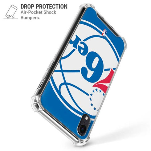 NBA Philadelphia 76ers Large Logo iPhone XR Clear Case