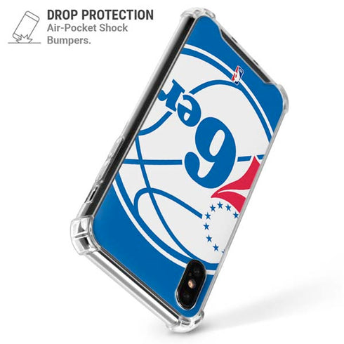 NBA Philadelphia 76ers Large Logo iPhone XS Max Clear Case
