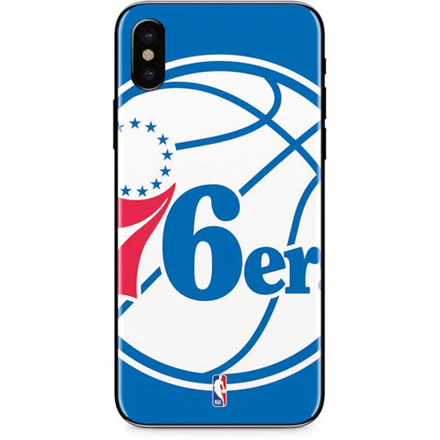 NBA Philadelphia 76ers Large Logo iPhone XS Skin