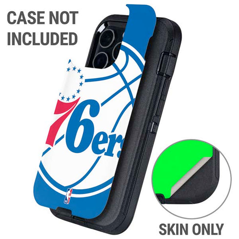 NBA Philadelphia 76ers Large Logo Otterbox Defender iPhone Skin