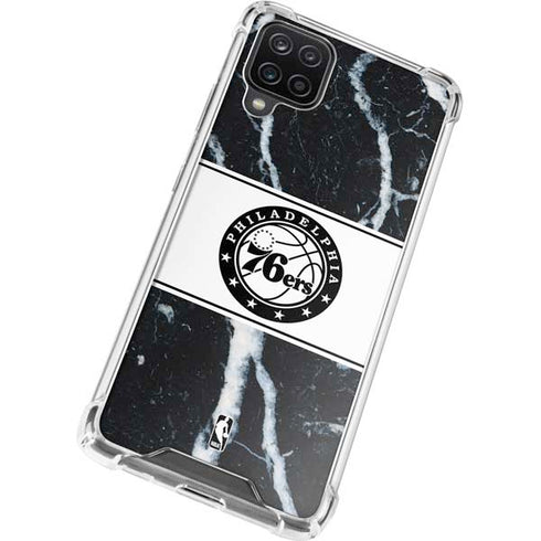 NBA Philadelphia 76ers Marble Galaxy A12 Clear Case