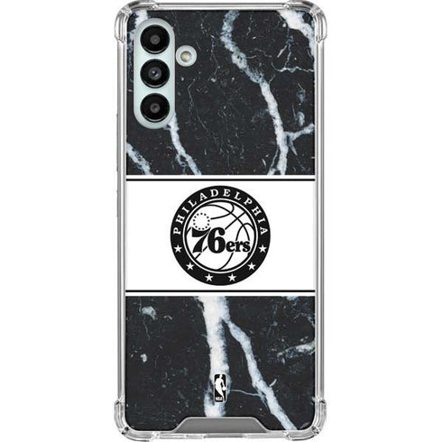 NBA Philadelphia 76ers Marble Galaxy A13 5G Clear Case