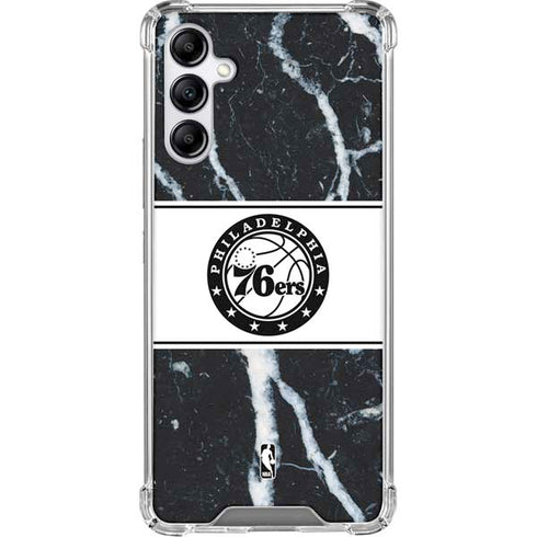 NBA Philadelphia 76ers Marble Galaxy A15 5G Clear Case