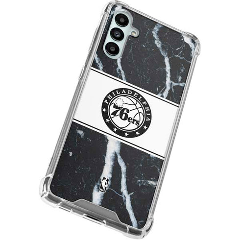 NBA Philadelphia 76ers Marble Galaxy A15 5G Clear Case