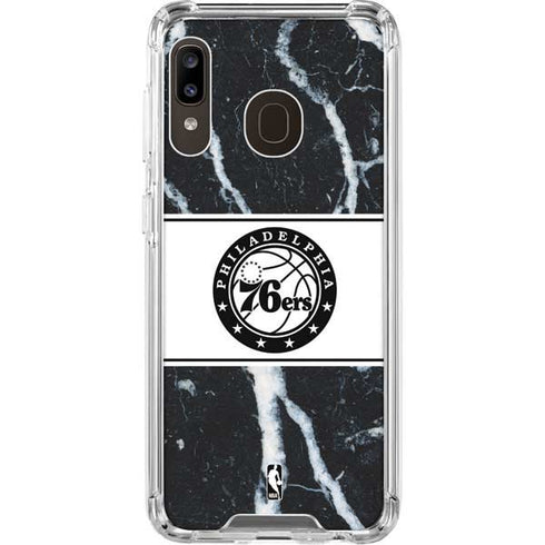 NBA Philadelphia 76ers Marble Galaxy A30 Clear Case