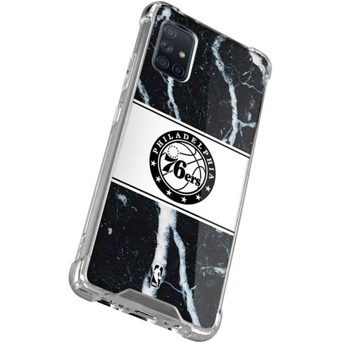 NBA Philadelphia 76ers Marble Galaxy A51 5G Clear Case