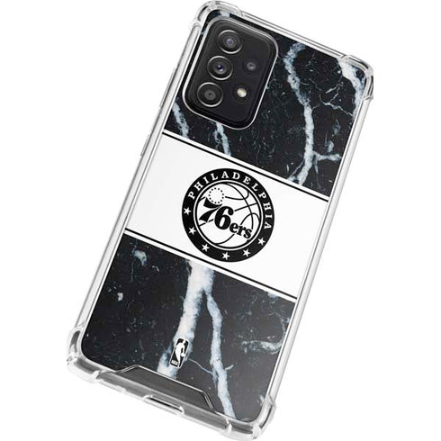 NBA Philadelphia 76ers Marble Galaxy A52 5G Clear Case