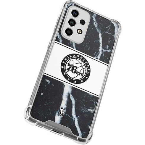 NBA Philadelphia 76ers Marble Galaxy A53 5G Clear Case