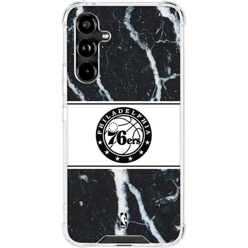 NBA Philadelphia 76ers Marble Galaxy A54 5G Clear Case