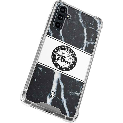 NBA Philadelphia 76ers Marble Galaxy A54 5G Clear Case