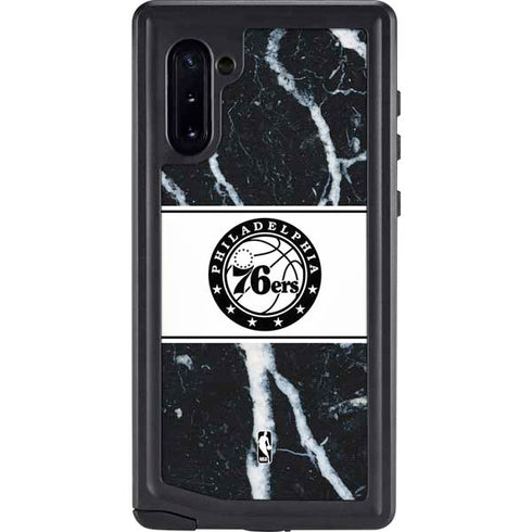 NBA Philadelphia 76ers Marble Galaxy Note 10 Waterproof Case