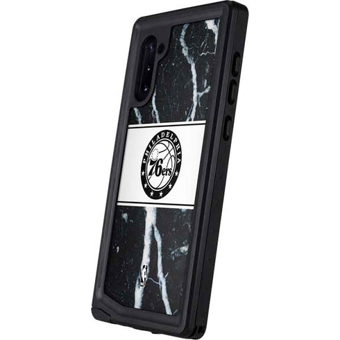 NBA Philadelphia 76ers Marble Galaxy Note 10 Waterproof Case