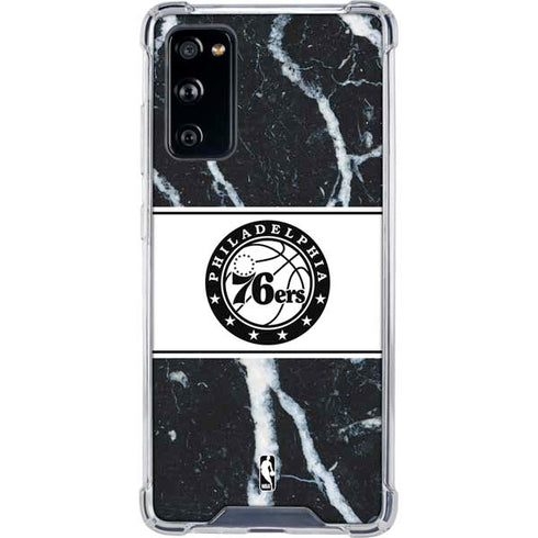 NBA Philadelphia 76ers Marble Galaxy S20 FE Clear Case