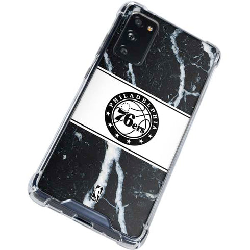 NBA Philadelphia 76ers Marble Galaxy S20 FE Clear Case