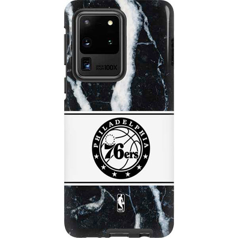 NBA Philadelphia 76ers Marble Galaxy S20 Ultra 5G Pro Case