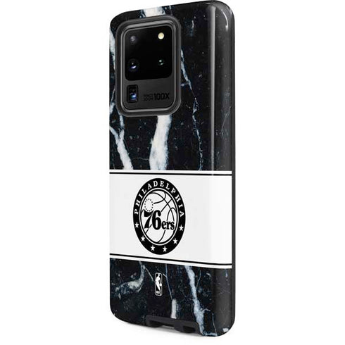 NBA Philadelphia 76ers Marble Galaxy S20 Ultra 5G Pro Case
