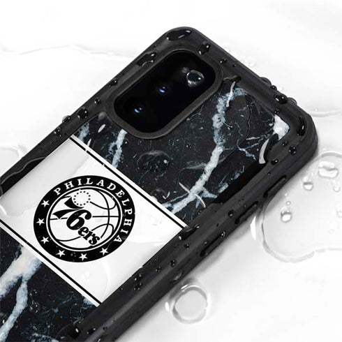 NBA Philadelphia 76ers Marble Galaxy S20 Waterproof Case