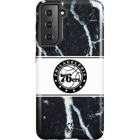 NBA Philadelphia 76ers Marble Galaxy S21 5G Pro Case