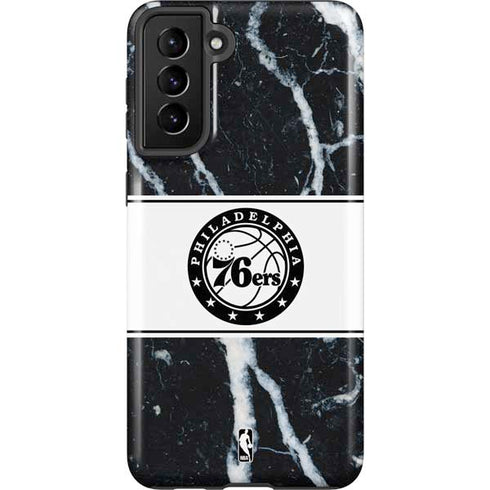 NBA Philadelphia 76ers Marble Galaxy S21 Plus 5G Pro Case
