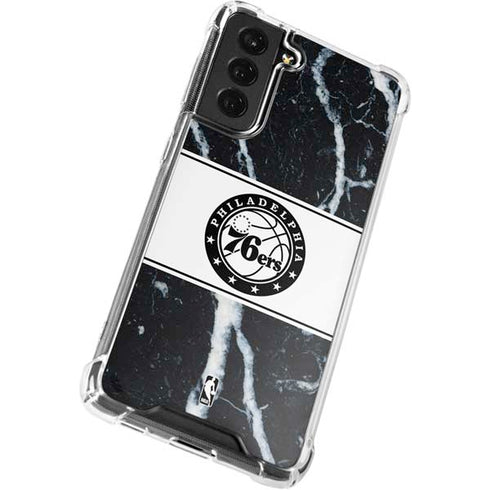 NBA Philadelphia 76ers Marble Galaxy S22 Plus Clear Case