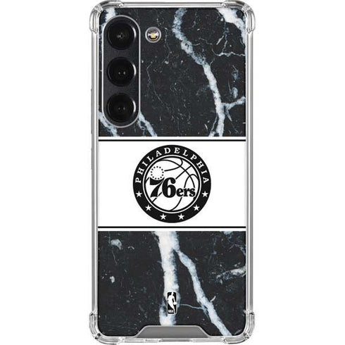 NBA Philadelphia 76ers Marble Galaxy S23 Clear Case