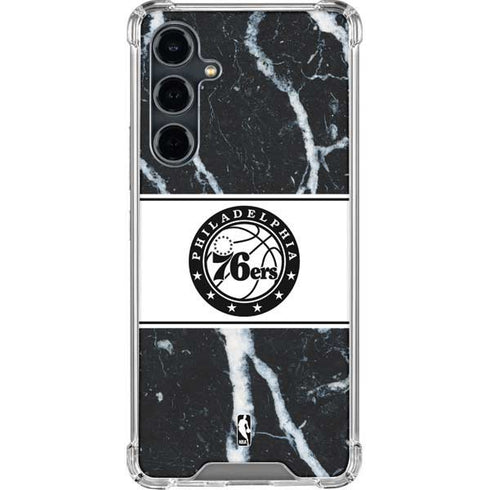 NBA Philadelphia 76ers Marble Galaxy S23 FE Clear Case