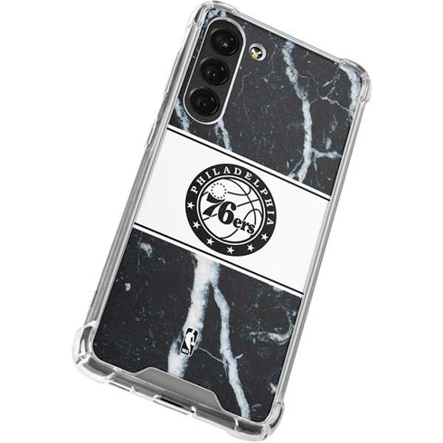 NBA Philadelphia 76ers Marble Galaxy S23 Plus Clear Case