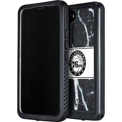 NBA Philadelphia 76ers Marble Galaxy S23 Plus Waterproof Case