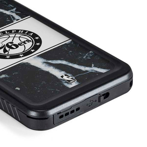 NBA Philadelphia 76ers Marble Galaxy S23 Plus Waterproof Case
