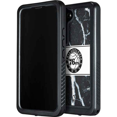 NBA Philadelphia 76ers Marble Galaxy S23 Waterproof Case