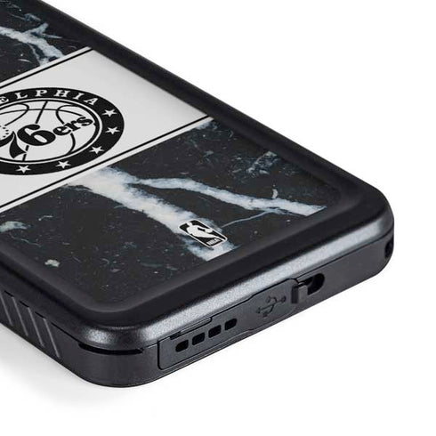 NBA Philadelphia 76ers Marble Galaxy S23 Waterproof Case