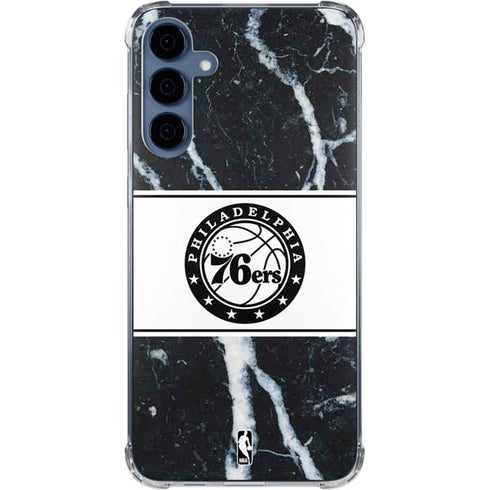 NBA Philadelphia 76ers Marble Galaxy S24 Clear Case