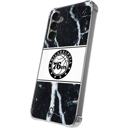 NBA Philadelphia 76ers Marble Galaxy S24 Plus Clear Case