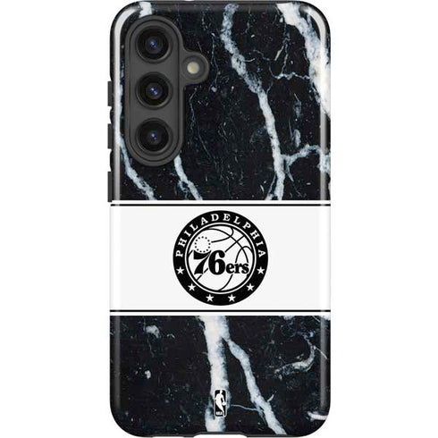 NBA Philadelphia 76ers Marble Galaxy S24 Plus Impact Case