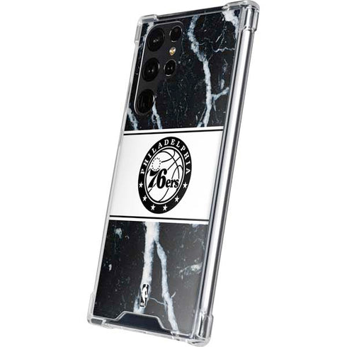 NBA Philadelphia 76ers Marble Galaxy S24 Ultra Clear Case