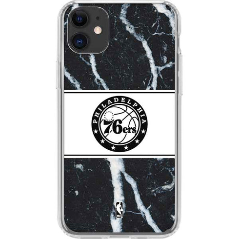 NBA Philadelphia 76ers Marble iPhone 11 Clear Case