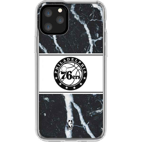 NBA Philadelphia 76ers Marble iPhone 11 Pro Clear Case