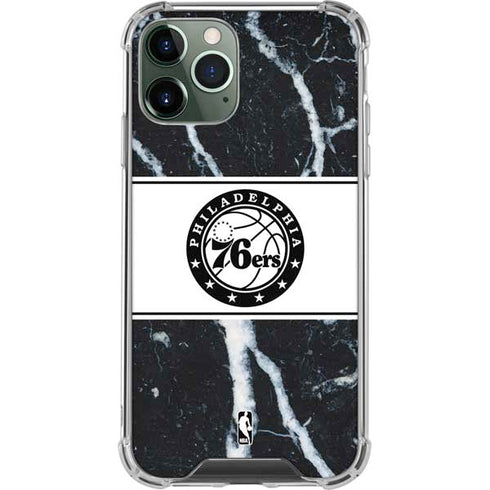NBA Philadelphia 76ers Marble iPhone 11 Pro Max Clear Case