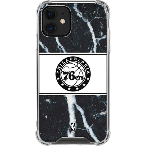 NBA Philadelphia 76ers Marble iPhone 12 Mini Clear Case
