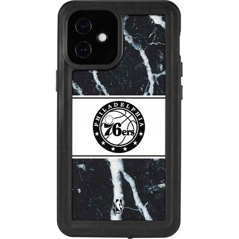 NBA Philadelphia 76ers Marble iPhone 12 Mini Waterproof Case