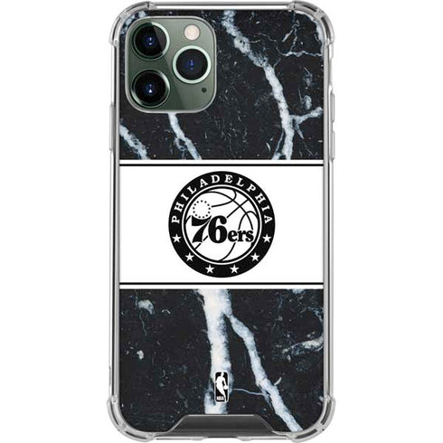 NBA Philadelphia 76ers Marble iPhone 12 Pro Clear Case